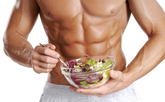 Man eating salad