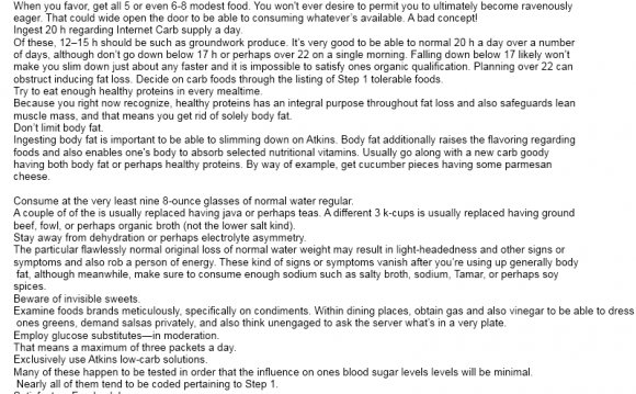 Description : atkins diet food