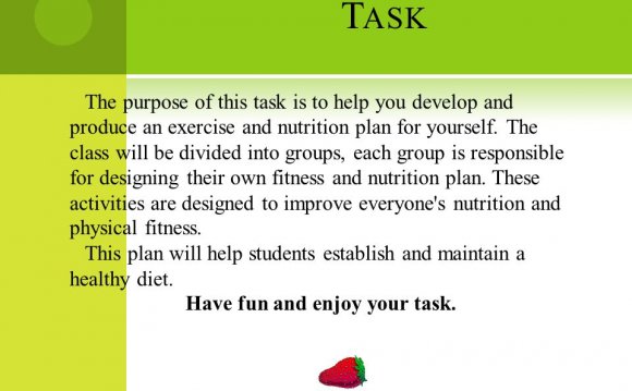 An exercise and nutrition