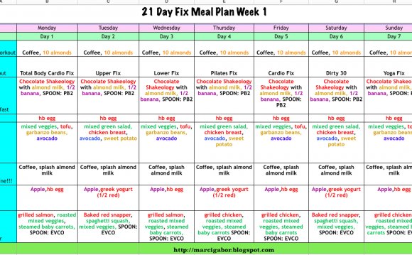 1500 calories diet Menu for 7 Days