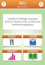 cabbage soup diet smartphone app