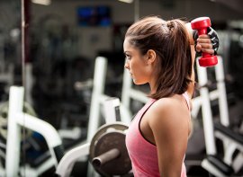 girl lifting weights