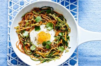 Indian spiced rosti and 'fried' egg