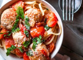 pasta with meatballs