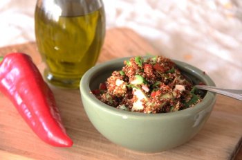 Red Quinoa and Veggies