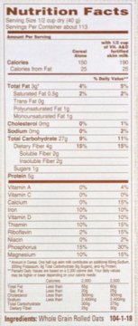 Rolled-Oats-Nutritional-Label