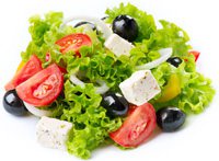 Salad With Feta Cheese, Tomatoes and Olives