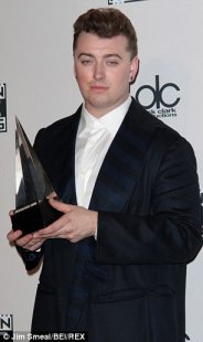 Sam has lost a lot of weight in the last year, here he is pictured looking bigger at the American Music Awards in November